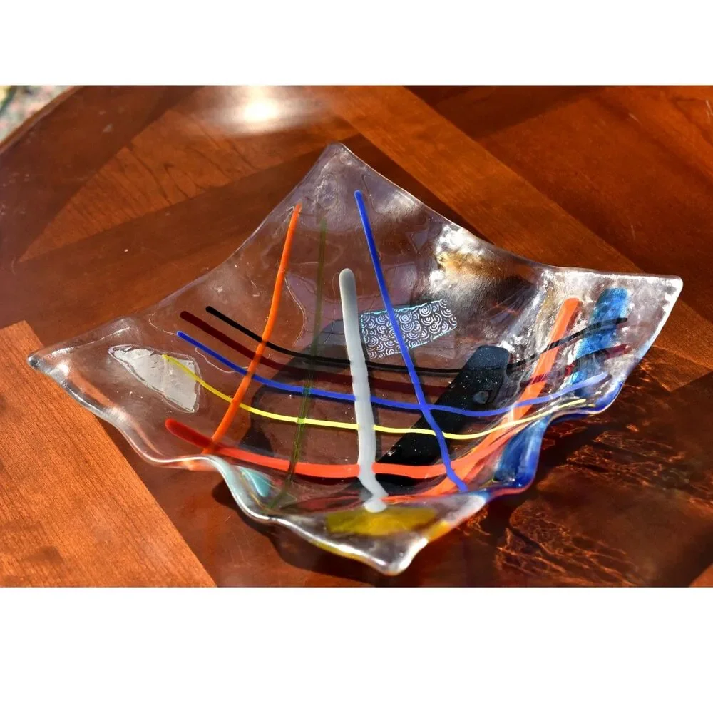 Vintage Mid-Century Modern (MCM) Decorative Art Glass Bowl